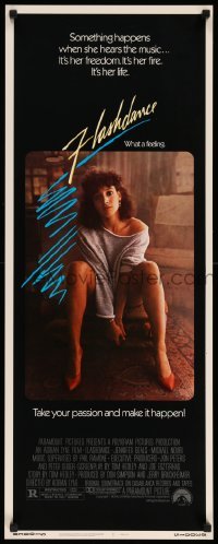 4c456 FLASHDANCE insert '83 sexy dancer Jennifer Beals, take your passion and make it happen!