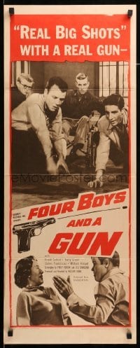 4c464 FOUR BOYS & A GUN insert '57 James Franciscus is going to the electric chair!
