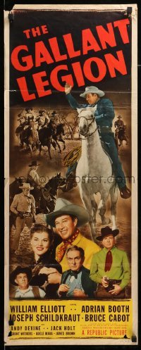 4c475 GALLANT LEGION insert '48 cowboy Wild Bill Elliott, Lorna Gray, Joseph Schildkraut!