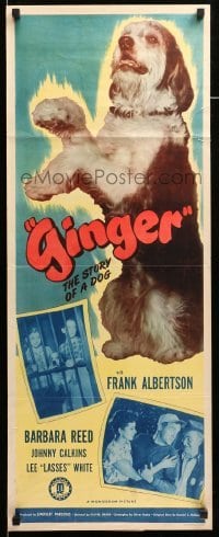 4c479 GINGER insert '47 Frank Albertson & Barbara Reed in the story of a dog!