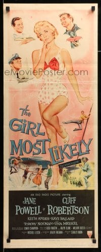 4c481 GIRL MOST LIKELY insert '57 sexy full-length Jane Powell in skimpy polka dot outfit!