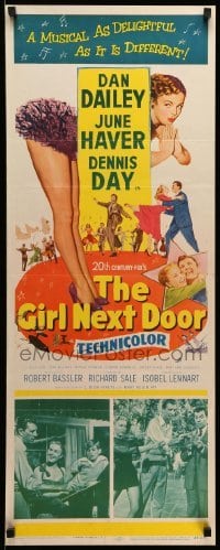 4c483 GIRL NEXT DOOR insert '53 artwork of Dan Dailey, sexy June Haver & Dennis Day!