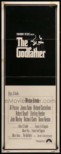 4c490 GODFATHER int'l insert '72 Francis Ford Coppola crime classic, great art by S. Neil Fujita!