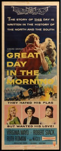 4c496 GREAT DAY IN THE MORNING insert '56 Robert Stack, Virginia Mayo, Ruth Roman!