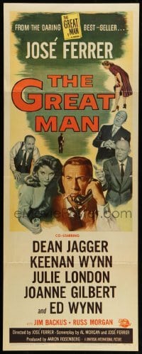 4c498 GREAT MAN insert '57 Jose Ferrer exposes a great fake, with help from Julie London!
