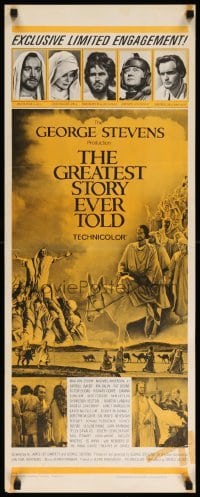4c500 GREATEST STORY EVER TOLD insert '65 Max von Sydow as Jesus, exclusive limited engagement!