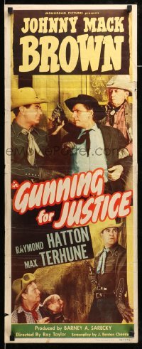 4c504 GUNNING FOR JUSTICE insert '48 Johnny Mack Brown, Raymond Hatton, Max Terhune