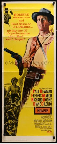 4c527 HOMBRE insert '66 best full-length image of Paul Newman pointing gun, Martin Ritt!