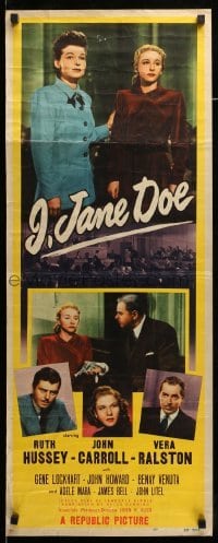 4c537 I JANE DOE insert '48 Vera Ralston & Ruth Hussey, married to Carroll at same time!