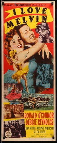 4c538 I LOVE MELVIN insert '53 great romantic art of Donald O'Connor & Debbie Reynolds!