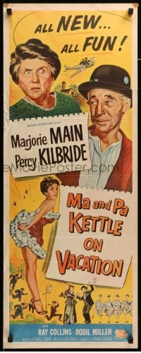4c603 MA & PA KETTLE ON VACATION insert '53 wacky hillbillies Marjorie Main & Percy Kilbride!