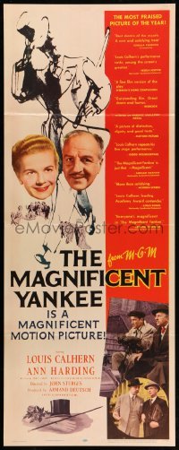 4c606 MAGNIFICENT YANKEE insert '51 Louis Calhern as Oliver Wendell Holmes, John Sturges directed!