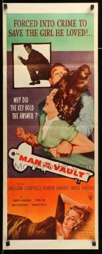 4c615 MAN IN THE VAULT insert '56 directed by Andrew V. McLaglen, sexy two-timing Anita Ekberg!