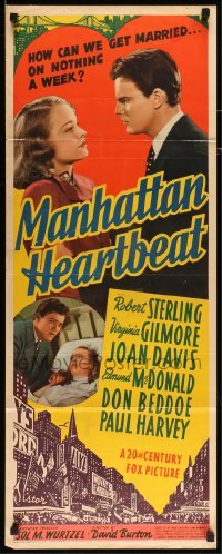 4c617 MANHATTAN HEARTBEAT insert '40 images of Robert Sterling and pretty Virginia Gilmore!
