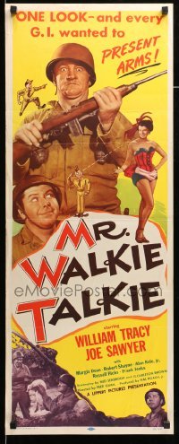 4c637 MR WALKIE TALKIE insert '52 William Tracy, Joe Sawyer, Margia Dean in wacky WWII comedy!