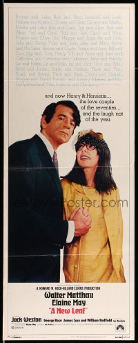 4c654 NEW LEAF insert '71 Walter Matthau with star & director Elaine May are getting married!