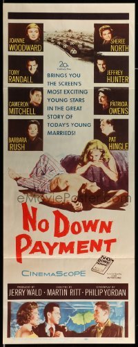 4c665 NO DOWN PAYMENT insert '57 Joanne Woodward, daring art of unfaithful sexy suburban couple!