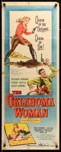 4c677 OKLAHOMA WOMAN insert '56 AIP western bad girl, no man could tame her, no man could forget her