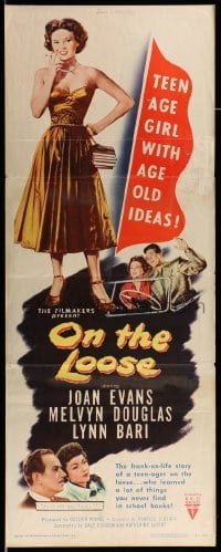 4c688 ON THE LOOSE insert '51 sexy bad Joan Evans is school girl by day & thrill seeker by night!