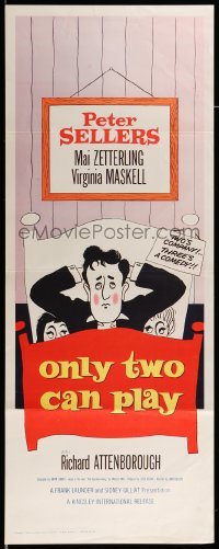 4c697 ONLY TWO CAN PLAY insert '62 wacky art of Peter Sellers, Mai Zetterling, Virginia Maskell!
