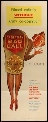 4c700 OPERATION MAD BALL insert '57 screwball comedy filmed entirely without Army co-operation!