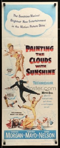 4c712 PAINTING THE CLOUDS WITH SUNSHINE insert '51 Dennis Morgan, sexy Virginia Mayo, Gene Nelson
