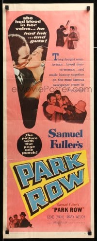 4c714 PARK ROW insert '52 Sam Fuller, Mary Welch, Gene Evans, the picture with the page one punch!