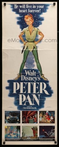 4c719 PETER PAN insert '53 Walt Disney animated cartoon fantasy classic, great full-length art!