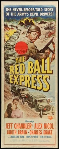 4c742 RED BALL EXPRESS insert '52 Budd Boetticher, Army Devil Driver Jeff Chandler!