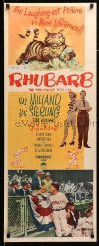 4c755 RHUBARB insert '51 New York baseball team owned by cat, Jan Sterling!