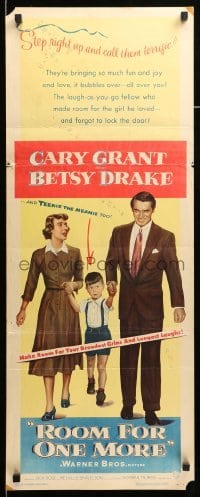 4c768 ROOM FOR ONE MORE insert '52 great artwork of Cary Grant & Betsy Drake!