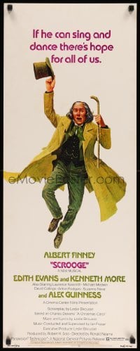 4c781 SCROOGE insert '71 Charles Dickens, art of Albert Finney as Ebenezer Scrooge