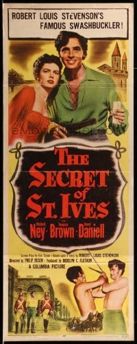4c786 SECRET OF ST. IVES insert '49 Richard Ney as Robert Louis Stevenson's famous adventurer!