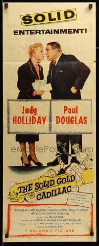 4c807 SOLID GOLD CADILLAC insert '56 art of Judy Holliday & Paul Douglas in car by Hirschfeld!