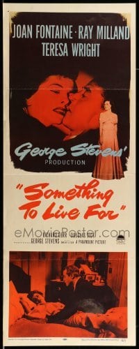4c809 SOMETHING TO LIVE FOR insert '52 romantic image of Joan Fontaine, Ray Milland, Teresa Wright!