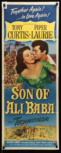 4c810 SON OF ALI BABA insert '52 Tony Curtis & Piper Laurie together again!