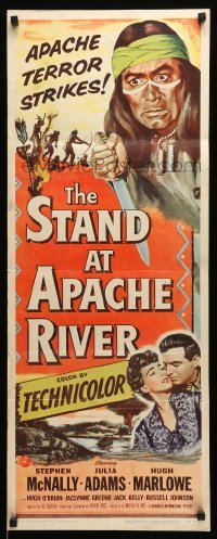 4c821 STAND AT APACHE RIVER insert '53 a raging wave of Apache terror sweeps across Arizona!