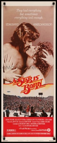 4c823 STAR IS BORN insert '77 Kris Kristofferson, Barbra Streisand, rock 'n' roll concert image!