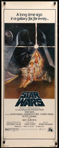 4c825 STAR WARS insert '77 George Lucas classic epic, iconic art by Tom Jung!