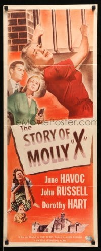 4c831 STORY OF MOLLY X insert '49 bad girl June Havoc ends up in woman's prison!
