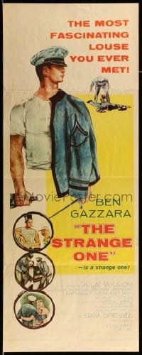 4c836 STRANGE ONE insert '57 military cadet Ben Gazzara is the most fascinating louse you ever met