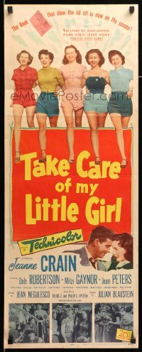 4c844 TAKE CARE OF MY LITTLE GIRL insert '51 sexy Jeanne Crain, Dale Robertson, Mitzi Gaynor