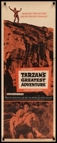 4c852 TARZAN'S GREATEST ADVENTURE insert '59 hero Gordon Scott lives his mightiest adventure!