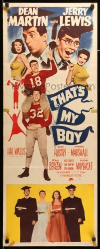 4c865 THAT'S MY BOY insert '51 wacky college students Dean Martin & Jerry Lewis!