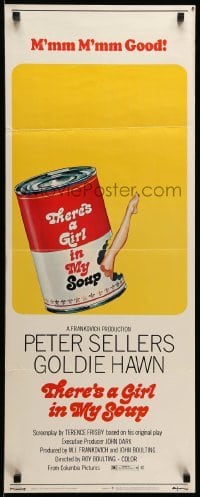 4c866 THERE'S A GIRL IN MY SOUP insert '71 Peter Sellers, Goldie Hawn, Campbell's soup can art!