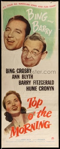 4c881 TOP O' THE MORNING insert '49 Bing Crosby & Barry Fitzgerald find the Blarney Stone!