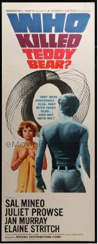 4c949 WHO KILLED TEDDY BEAR insert '65 Juliet Prowse sleeps with every slob, but not Sal Mineo!