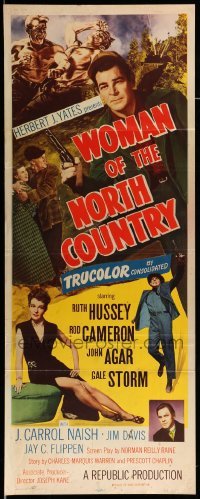4c958 WOMAN OF THE NORTH COUNTRY insert '52 sexy Ruth Hussey was mistress of Northwest Frontier!