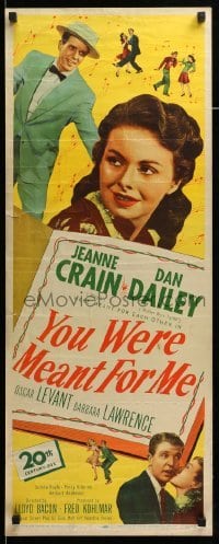 4c980 YOU WERE MEANT FOR ME insert '48 full-length Dan Dailey, close up of pretty Jeanne Crain!