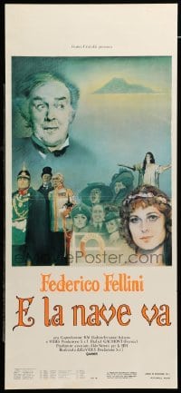 4c001 AND THE SHIP SAILS ON Italian locandina '83 Federico Fellini's E la nave va, Geleng art!